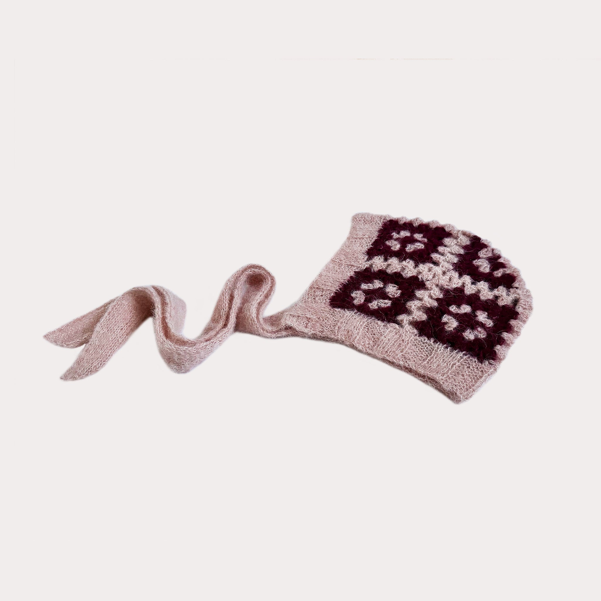 Bonnet Alpaka-Seide | Rosa & Bordeaux