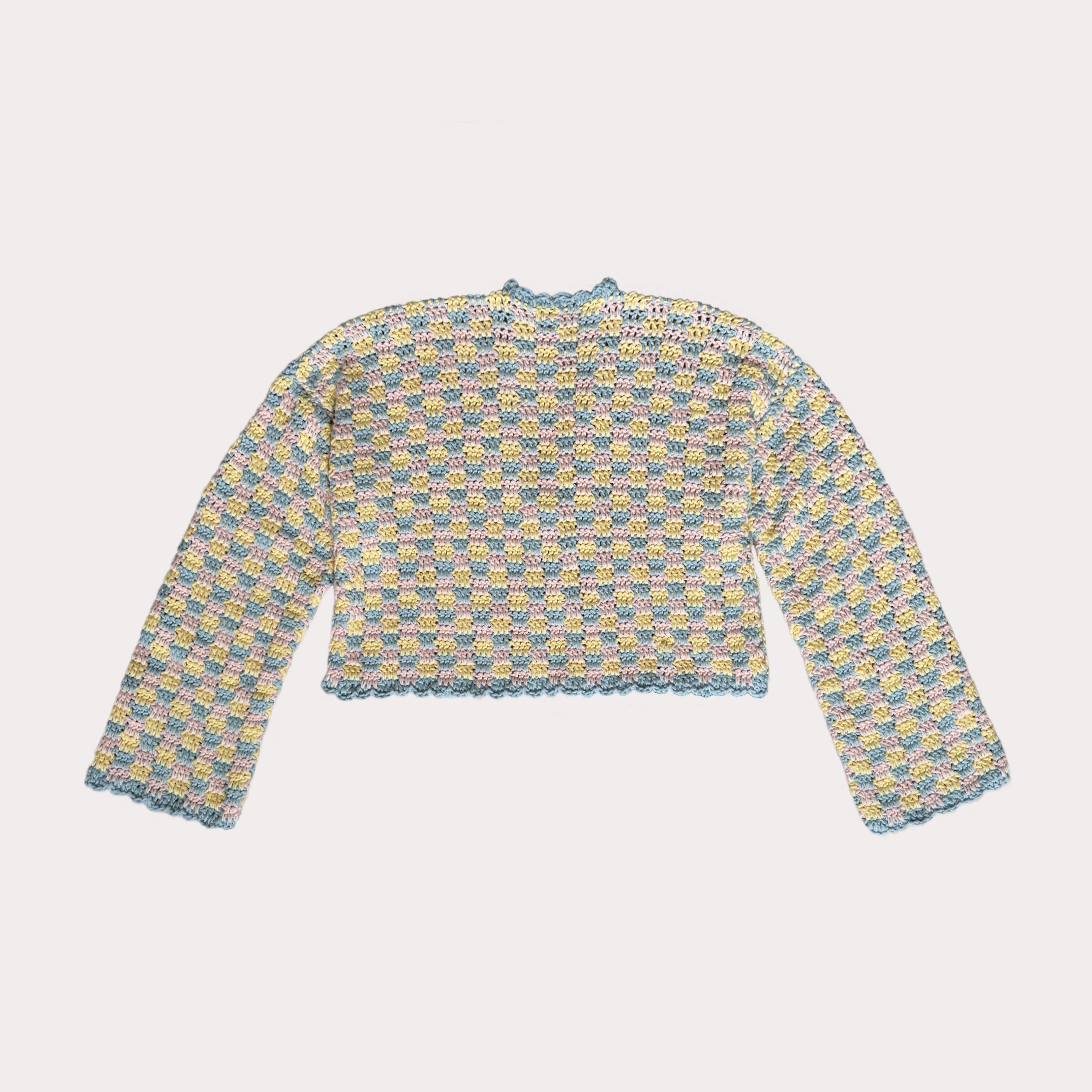 Juna | Tricolor Cardigan aus reiner Baumwolle| Gr. S/M