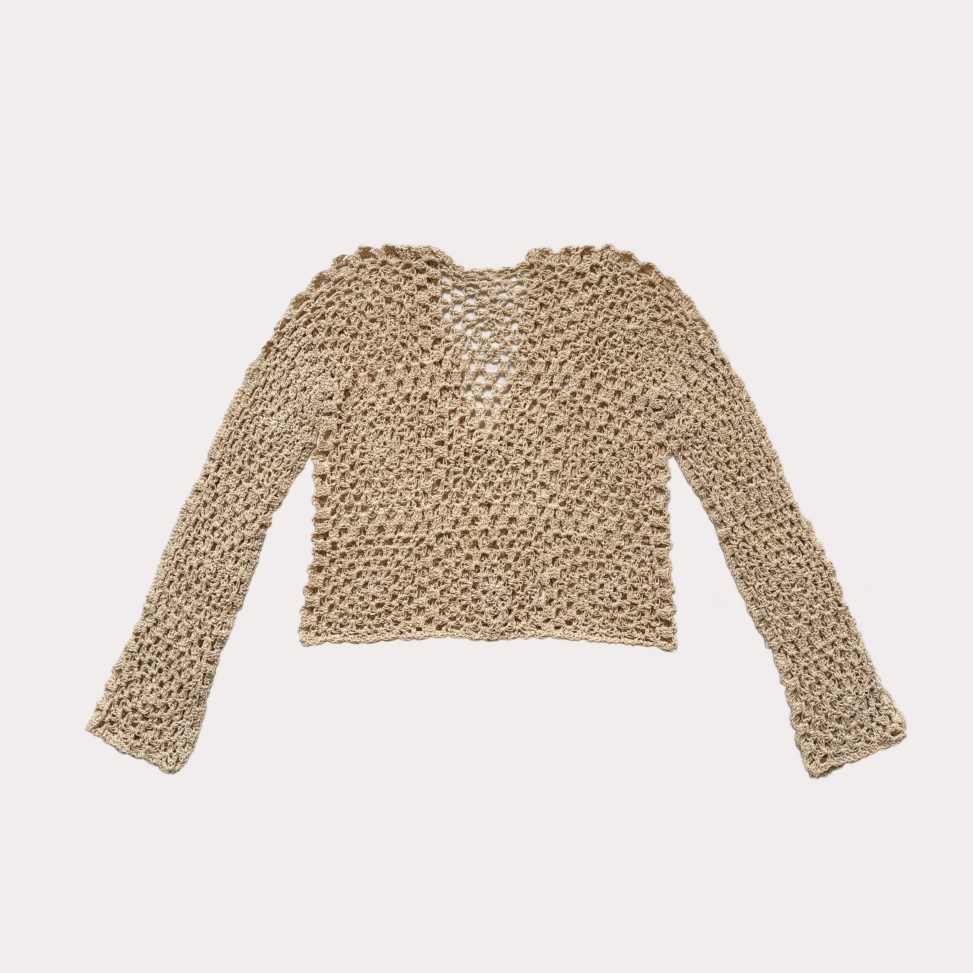 Meadow | Baumwoll-Crochet Cardigan | Gr. S/M