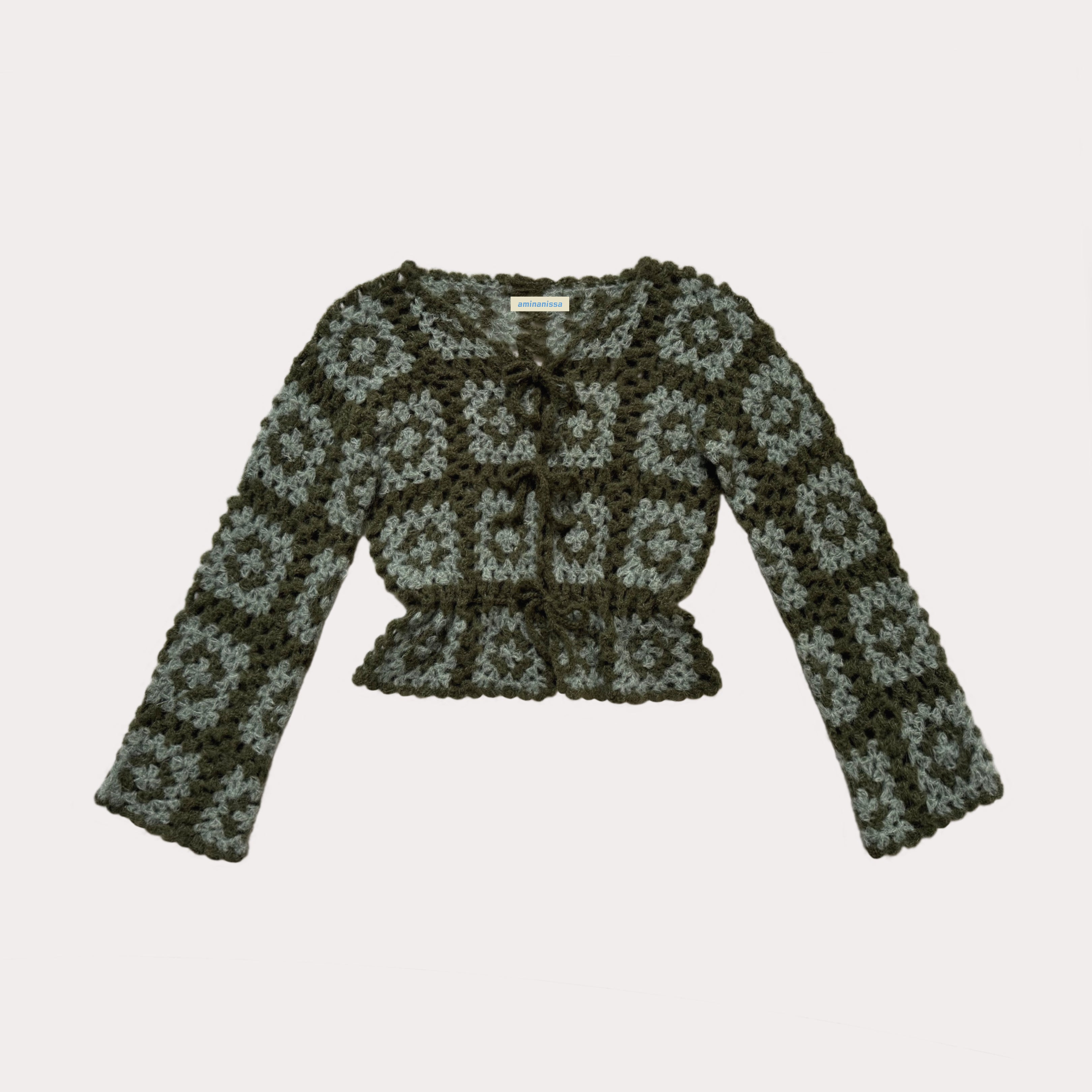 Moss | Alpaka & Seide Grannysquare Cardigan | Gr. S/M