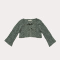 Maeve | Alpaka & Seide Cropped Cardigan Grün | Gr . S/M