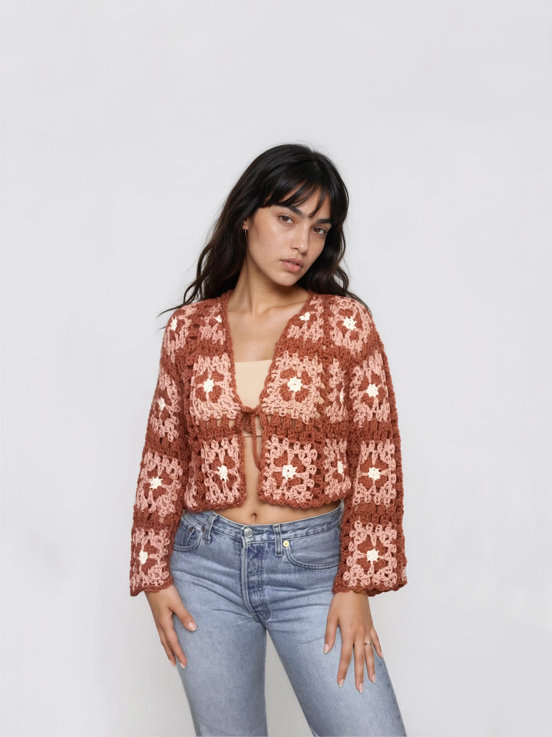 Daisy | Baumwoll-Grannysquare Cardigan | Gr.M