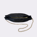 Raverbag Schwarz | Leder-Chain-Bag mit goldener Kette