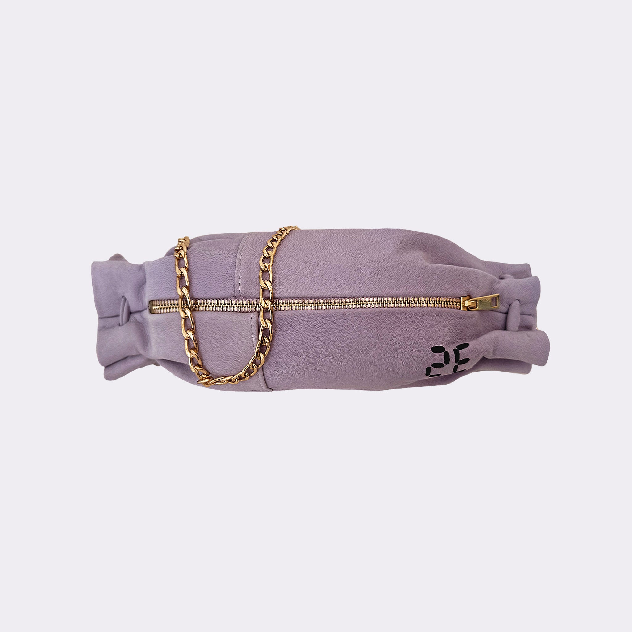 Raverbag Lavender | Leder-Chain-Bag mit goldener Kette
