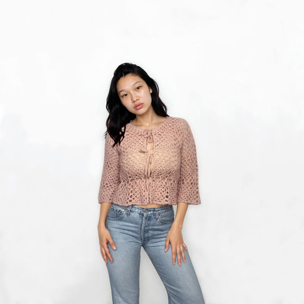 Clara | Alpaka-Seide Cardigan | Gr. S/M