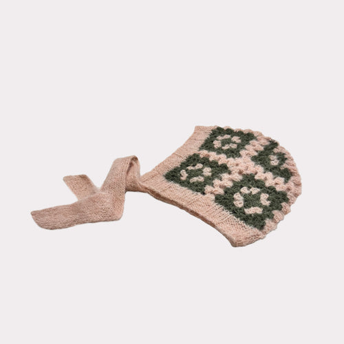 Bonnet Alpaka- Seide | Rosa & Waldgrün